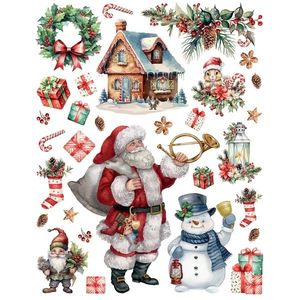 Autocolante de Crăciun Moș Crăciun, 33 x 50 cm imagine