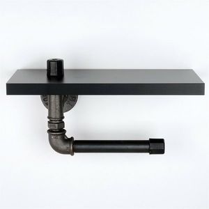 Suport pentru hârtie igienică Boruraf 239, negru/argintiu imagine