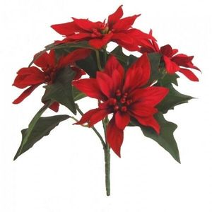 Buchet artificial Poinsettie, roșu imagine