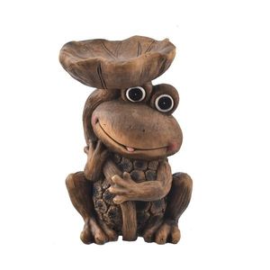 InDecor Adăpătoare ceramică pentru păsări broascăRona, 25 x 21 x 39 cm imagine