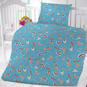 Lenjerie de pat din bumbac pentru pătuț IndianVillage, 90 x 135 cm, 45 x 60 cm imagine