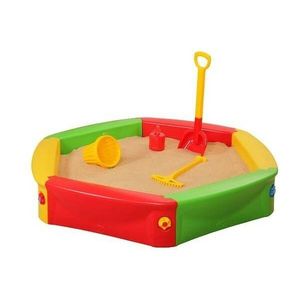 Ladă de nisip din plastic pentru copii cu prelată diametru 120 cm imagine