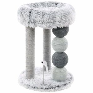 Flamingo Scărpinătoare pentru pisici DUCHESS, 61, 5cm, gri/alb imagine