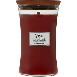 Lumânare parfumată vază mare WoodWick CinnamonChai, 609 g imagine