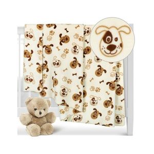 Bellatex Pătură pentru copii Ella Câine maro, 100x 150 cm imagine