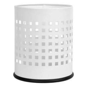 Alda Coș de gunoi Officer perforat 7 l, alb, alb, 7 l imagine