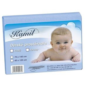 Cearşaf jersey pentru copii, violet deschis, albastru deschis, 60 x 120 cm imagine