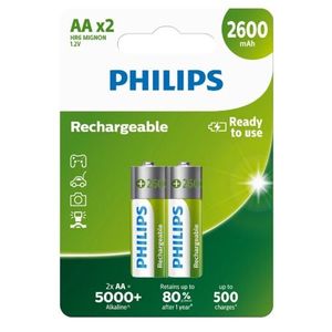 Philips Baterii reîncărcabile AA 1, 2 V, 2 buc. imagine