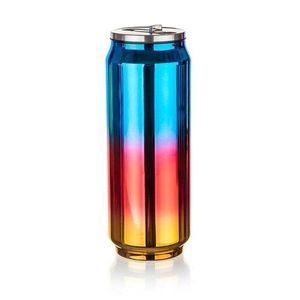 Termos Banquet BE COOL 430 ml , albastru-roșu-auriu, albastru imagine