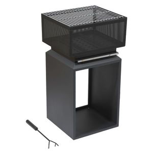 Cattara Focar portabil cu grilă Cube, 74 cm imagine