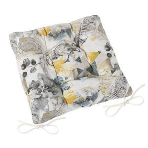 Pernă scaun matlasată Bellatex EMA Triunghiuri gri, 40 x 40 cm imagine