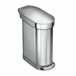 Simplehuman Coș de gunoi cu pedală Slim 45 l, inox, argintiu imagine