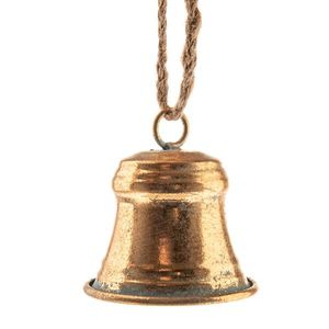Clopoțel metalic 7, 5 cm, culoare auriu, rustic, auriu imagine