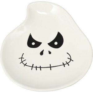 Farfurie decorativă pentru Halloween Fantomă, 16cm, alb imagine