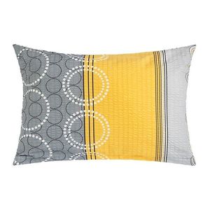 Față de pernă Bellatex Cercuri gri-galben, 50 x 70 cm, 50 x 70 cm imagine