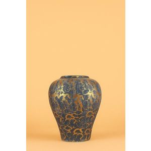 Vază ceramică YL744 Vesira albastru/auriu imagine