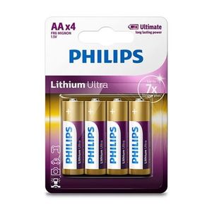 Philips Baterii AAA 1, 5 V Lithium Ultra, 4 buc. imagine