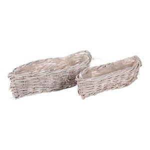 Set de ambalaje din răchită pentru flori Slza 2bucăți, alb imagine