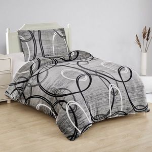 Lenjerie de pat din microfibră Rings, 140 x 200cm, 70 x 90 cm imagine