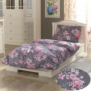 Lenjerie de pat Kvalitex din bumbac ProvenceBeatrice gri, 140 x 220 cm, 70 x 90 cm, 140 x 220 cm, 70 x 90 cm imagine