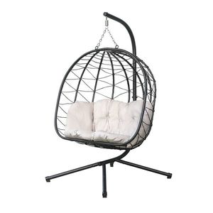 Happy Green Scaun suspendat din ratan Villa Big, 120 x 110 x 200 cm imagine