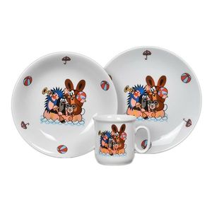 Set de masă pentru copii din 3 piese Thun, Cârtițel în barcă imagine