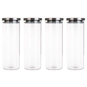Set de 4 borcane de sticlă Banquet FREIA, 1, 8 l, 4 buc., 1, 8 l imagine