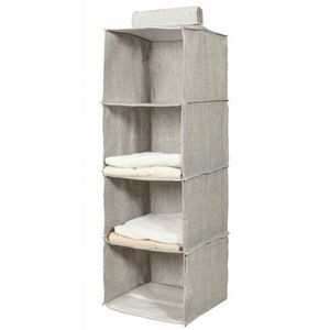 Organizator suspendabil pentru haine Compactor OXFORD, 30 x 30 x 94 cm, 4 compartimente imagine