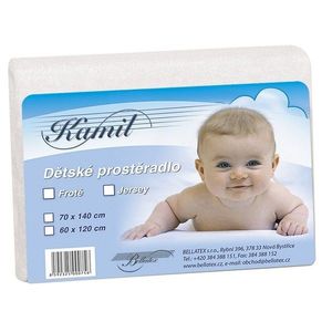 Cearşaf de pat pentru copii, alb, 60 x 120 cm, alb, 60 x 120 cm imagine