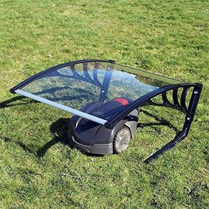 ALDOTRADE Adăpost pentru robot de tuns gazontransparent, 80 x 60 x 40 cm, pur imagine
