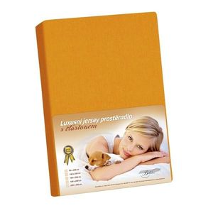 Cearșaf din jersey cu elastan, portocaliu, 200 x220 cm, portocaliu, 200 x 220 cm imagine