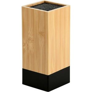 Kesper 58030 Suport pentru cuțite din bambus 10 x10 x 23 cm, negru, negru imagine