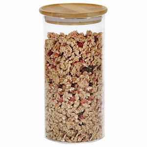 Kesper 38010 Cutie de depozitare din sticlă, diametru 10 cm, 1200 ml imagine