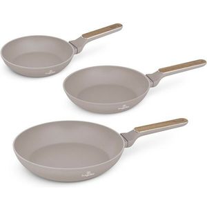 BerlingerHaus Set de tigăi cu suprafață din titanTaupe Nordic, 3 buc., gri imagine