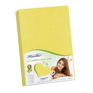 Cearşaf Jersey Kamilka, galben, galben, 140 x 200 cm imagine