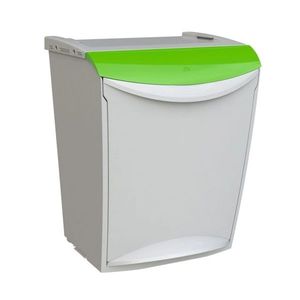 Coș de gunoi Denox Ekosystem pentru deșeurisortate 25 l, verde - sticlă, verde imagine