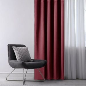 Restilo Draperie Blackout Oxford Pleat vișinie, 140 x 245 cm, vișiniu imagine