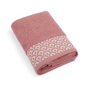 Bellatex Prosop terry cusut cu dantelă, 70 x 140cm, roz vechi, 70 x 140 cm imagine