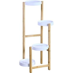 Kesper 17276 Suport pentru flori din bambus 48 x42 x 78 cm, 4 etaje imagine