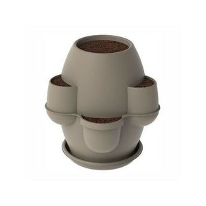 Ghiveci de grădină cu suport Bama Oasi cappuccino, 70 x 80 x 70 cm, maro imagine