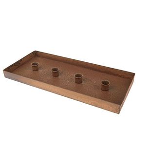 Suport metalic pentru lumânări Rustik, 41 x 18 x 3 cm, 41 cm imagine