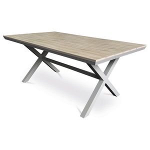 Autronic Masă de grădină, aluminiu, polywood, bej, AZT-S1510 OAK imagine