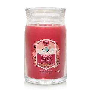 Yankee Candle Lumânare parfumată mare Signature Santa On Skis, 567 g, roșu, L imagine