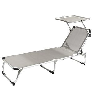 Șezlong de grădină pliabil Aldotrade , gri imagine
