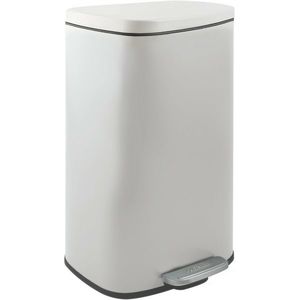 Coș de gunoi cu pedală soft-close Spirella Akira 50 l, alb mat, alb, 50 l imagine