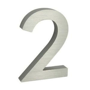 Număr aluminiu de casă suprafață șlefuită 3D imagine