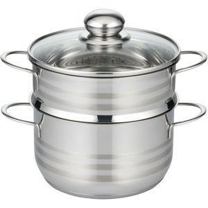 Elo 22724 Oală cu capac de abur din oțelinoxidabil Brillant 24 cm, 2, 9/5, 6 l, 24 cm imagine