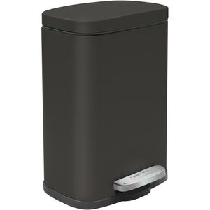 Coș de gunoi cu pedală soft-close Spirella Akira 12 l, negru mat, negru, 12 l imagine