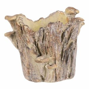 Suport din beton - ciot cu ciuperci, 19 x 17 x 16cm, 19 cm imagine