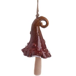 Clopoțel ceramic Pălărie roșie, 38 x 9 cm, roșu imagine